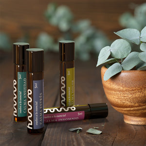 KIT CALMA de aceites esenciales en roll-on para calmar el estrés, ansiedad, insomnio y dolor de cabeza